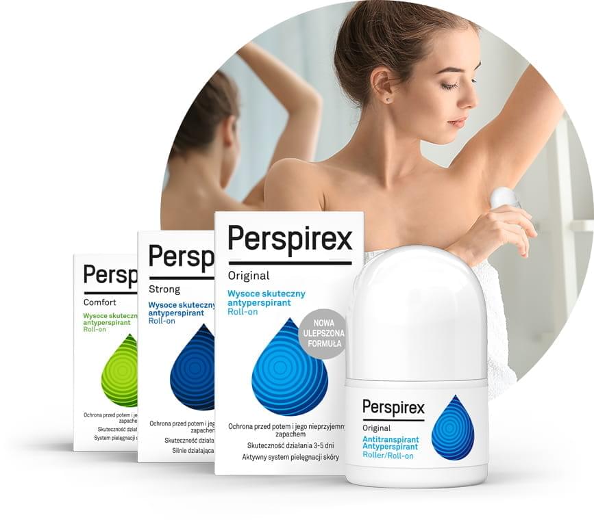 Kobieta korzytająca z produktu Perspirex